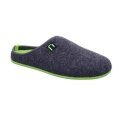 nanga Hausschuhe Pantoffel Wool Slipper - 100% Schurwolle - grau/grün (Größe 43-46)