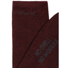 super natural Tagessocke All Day - Merinowolle - weinrot/grau - 2 Paar