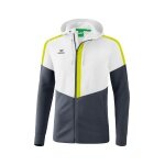 Erima Trainingsjacke Squad mit Kapuze weiss/grau/lime Herren