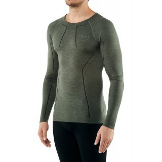 Falke Langarmshirt Wool Tech (Merinowolle) Unterwäsche olive Herren