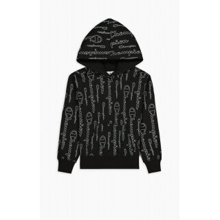 Champion Kapuzenpullover Hoodie American Classic Champion Print (gefüttert) schwarz Mädchen