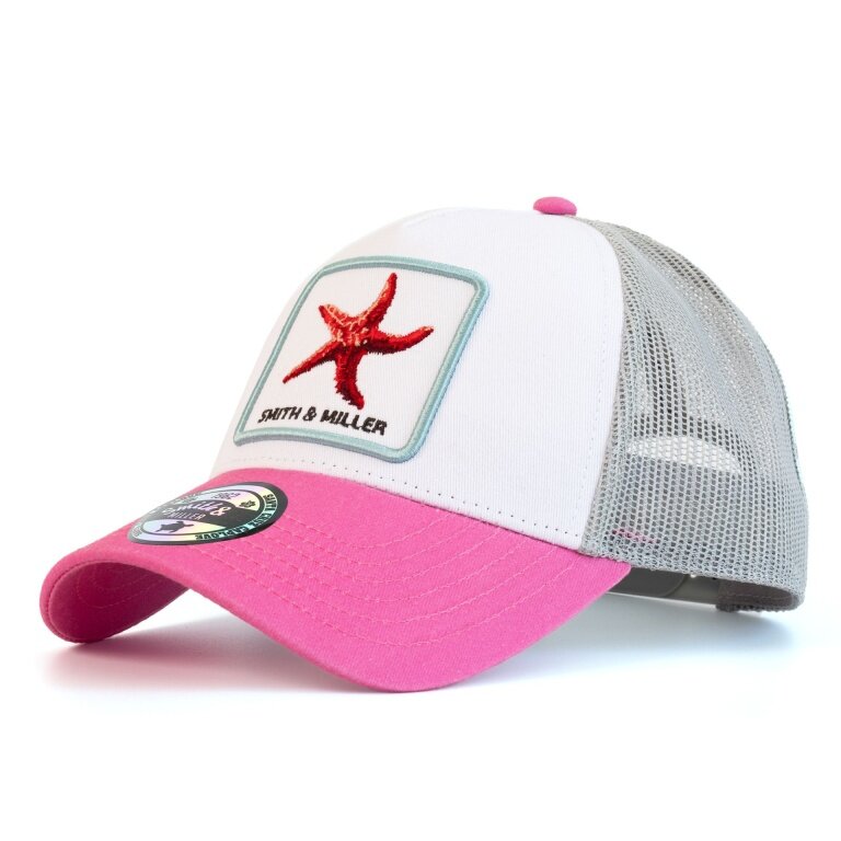 Smith&Miller Basecap Miramar Trucker Cap Stella weiss/pink/grau - 1 Stück