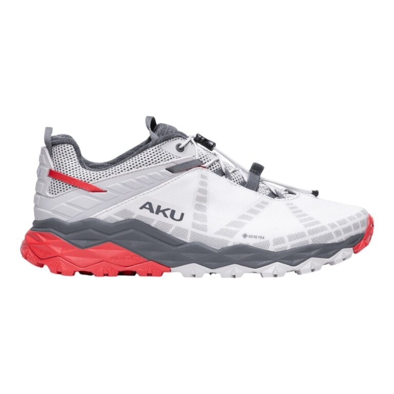 AKU Wanderschuhe Flyrock GTX (wasserdicht) hellgrau/rot Herren