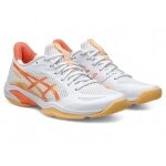Asics Indoorschuhe Blade FF 2 (Squash- und Badminton-Schuh) weiss/orange Damen