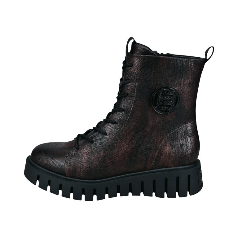 Bagatt Stiefel D31-AO135-5900 (mit seitlichen Reissverschluss) schwarz/dunkelrot Damen