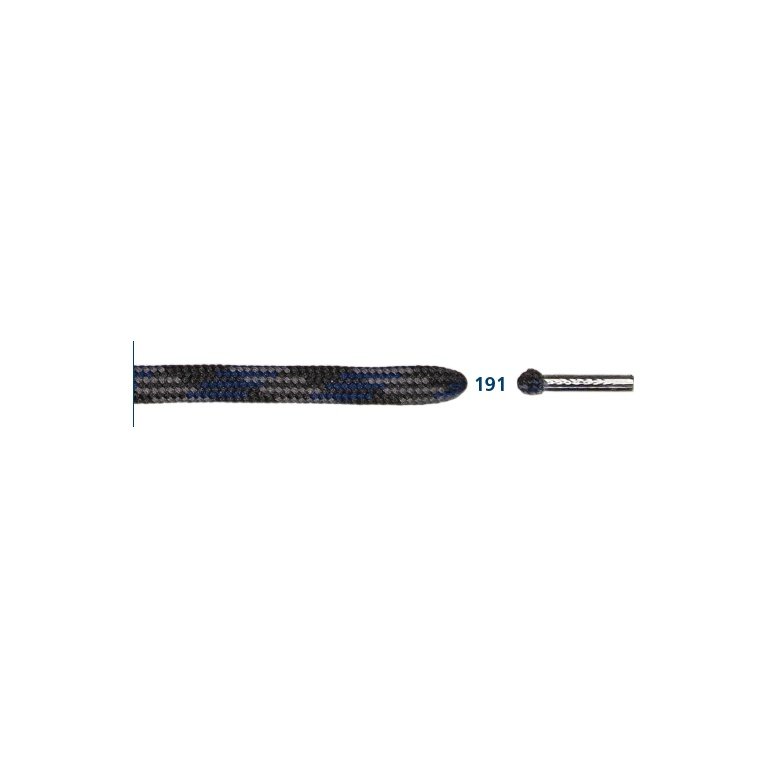 Barth Schnürsenkel Bergsport halbrund grau/schwarz/royal 120cm
