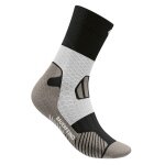Bauerfeind Sportsocke Trail Run Mid Cut (Kompressionssocke) schwarz/weiss/grau Herren - 1 Paar