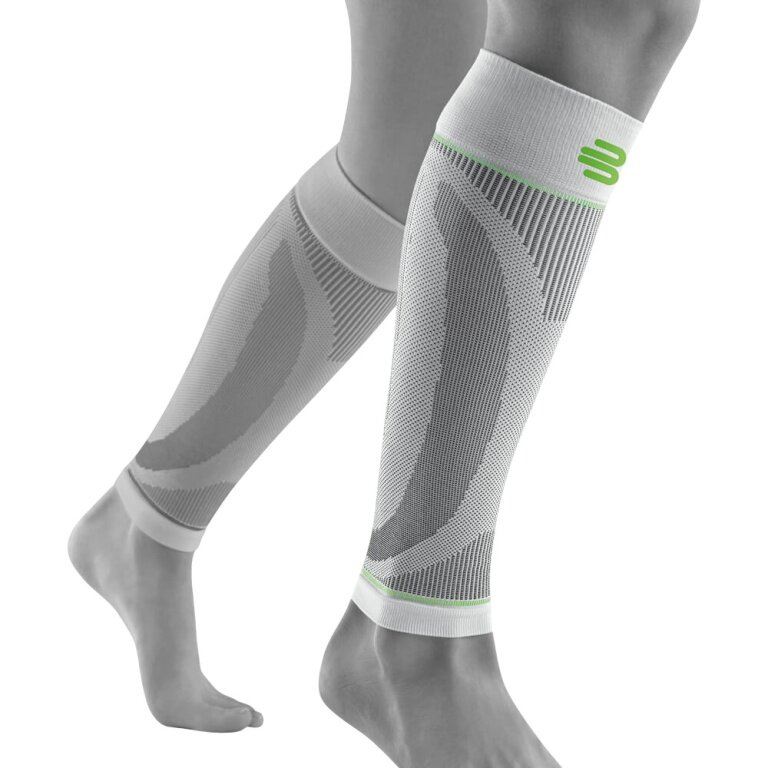 Bauerfeind Sports Waden Kompressionsstulpen Compression Lower Leg Sleeves short weiss - 2 Stück