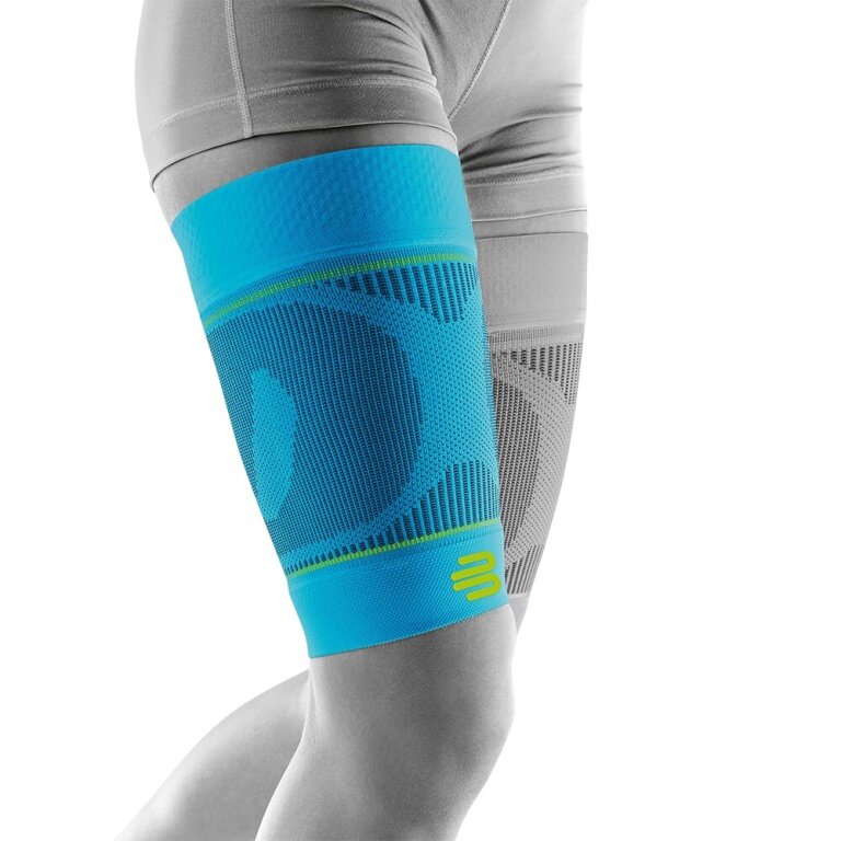 Bauerfeind Sports Oberschenkelbandage Compression Sleeves Upper Leg Long - riverablau - 2 Stück