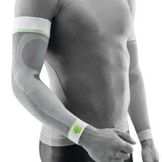 Bauerfeind Armbandage Sports Compression Arm Sleeves Short (leicht, komfortabel) weiss - 2 Stück