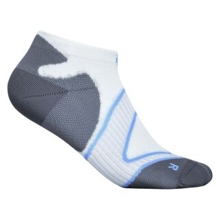 Bauerfeind Sportsocke Run Performance Low Cut (Kompressionssocke) weiss/blau Herren - 1 Paar