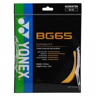 Besaitung mit Badmintonsaite Yonex BG65 orange