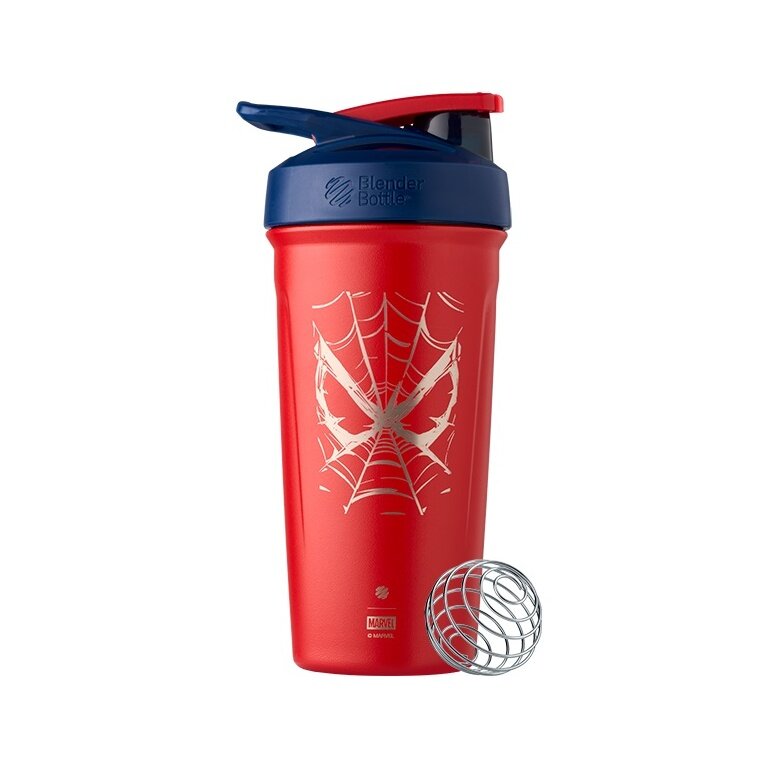 BlenderBottle Trinkflasche Strada Thermo Edelstahl Spider Man 710ml rot