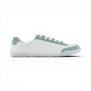 Blusun Barfussschuhe Sneaker BLSN-500W (Glattleder/Veloursleder, flexible Sohle) weiss/grün Damen