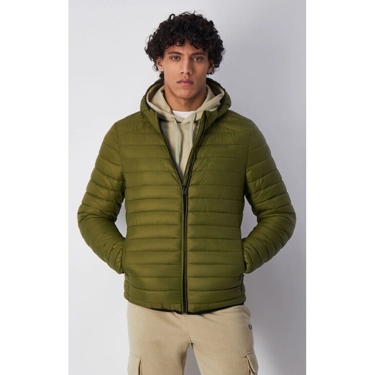 Champion Steppjacke mit Kapuze (leichte wattierung, warm) olivgrün Herren