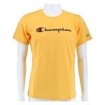 Champion Freizeit-Tshirt (Baumwolle) Crew mit Logo-Schriftzug gelb Kinder