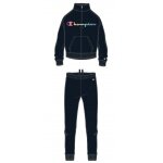 Champion Trainingsanzug (Jacke&Hose aus Baumwolle) Big Logo-Print schwarz Mädchen