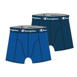 Champion Boxershort (Baumwolle) Unterwäsche blau/navyblau Herren - 2er Pack