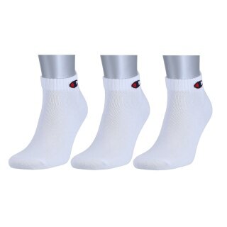 Champion Tennissocken (Baumwolle) Quarter C Logo-Print weiss Herren - 3 Paar