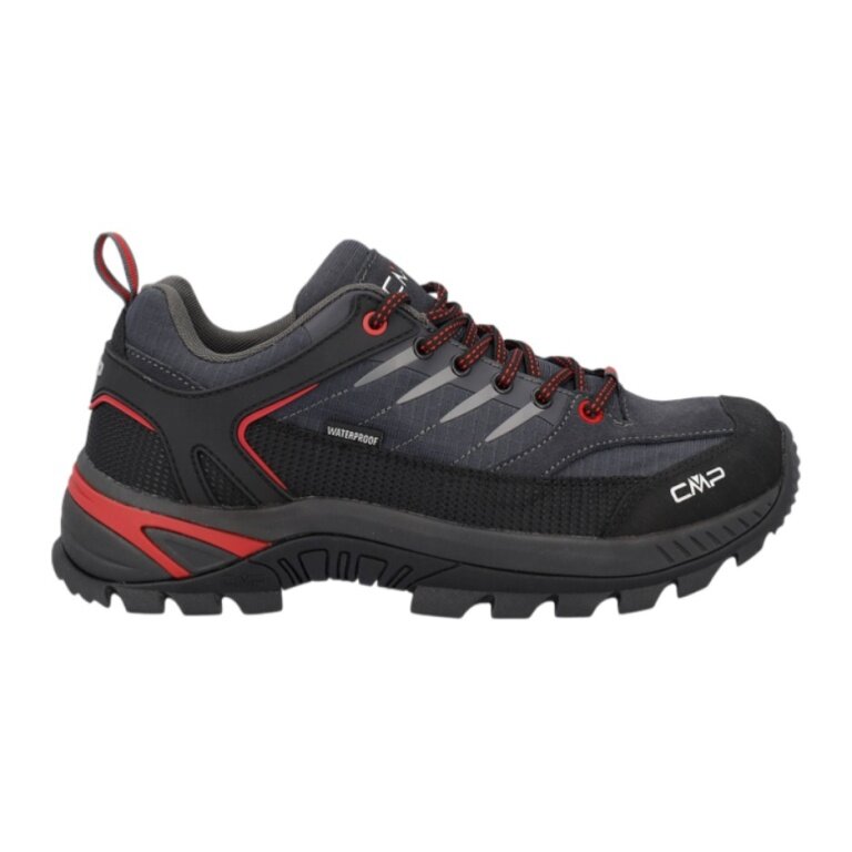 CMP Wanderschuhe Rigel 2.0 Low Trekking WP (wasserdicht) titaniumgrau/rot Herren
