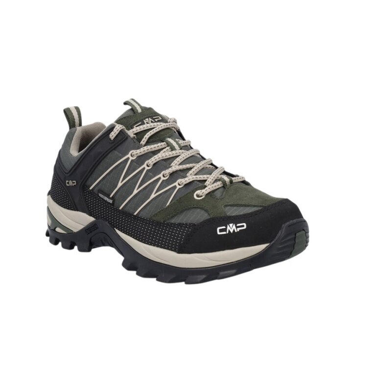 CMP Wanderschuhe Rigel Low WP (Trekking, wasserdicht) dunkelgrau/grün Herren