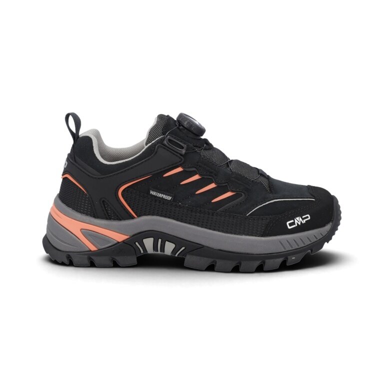 CMP Wanderschuhe Rigel 2.0 Low Fitgo WP Trekking (wasserdicht) schwarz/pfirsichrosa Damen
