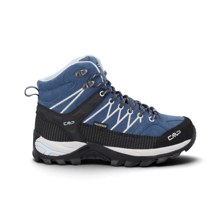 CMP Wanderschuhe Rigel Mid WP (Trekking, wasserdicht) blau/schwarz Damen
