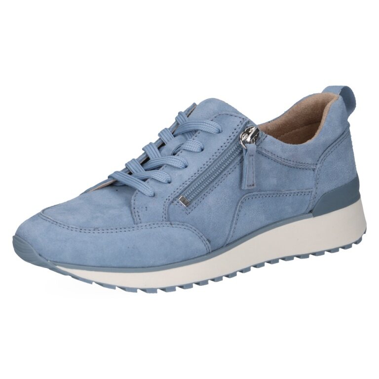 Caprice Sneaker 23702 (Leder, mit seitlichen Reissverschluss) blau Damen