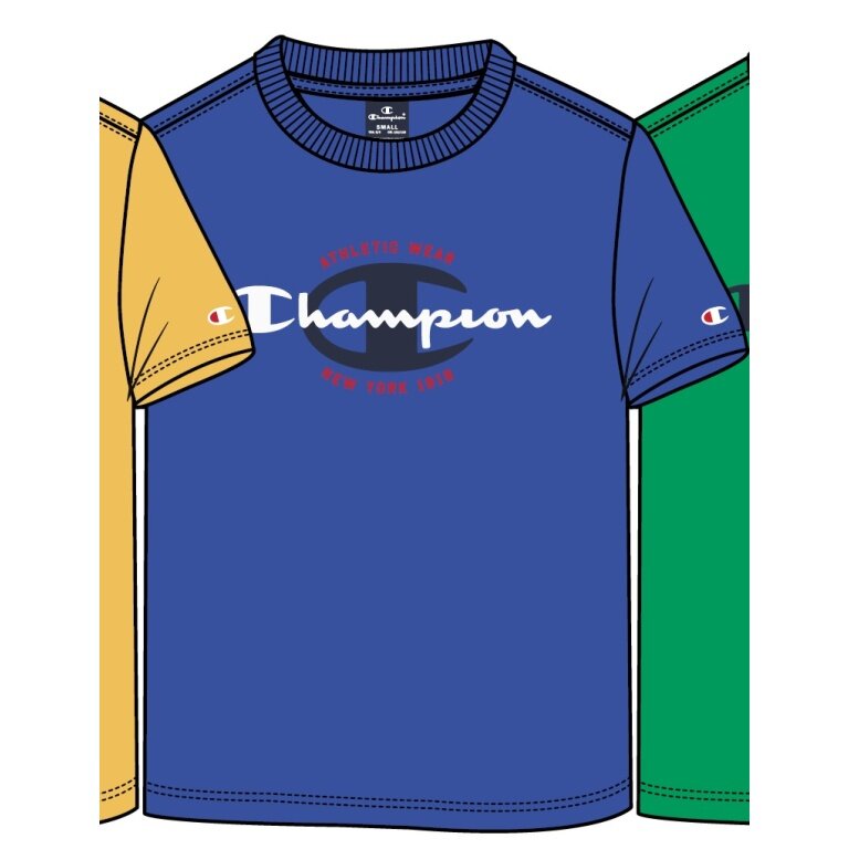 Champion Freizeit-Tshirt (Baumwolle) Crew Graphic Print royalblau Kinder