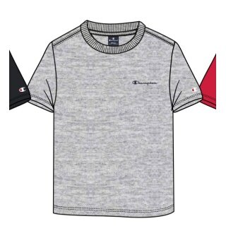 Champion Freizeit-Tshirt (Baumwolle) Crew mit Kleinen-Logo-Schriftzug hellgrau Jungen