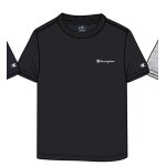 Champion Freizeit-Tshirt (Baumwolle) Crew mit Kleinen-Logo-Schriftzug schwarz Jungen