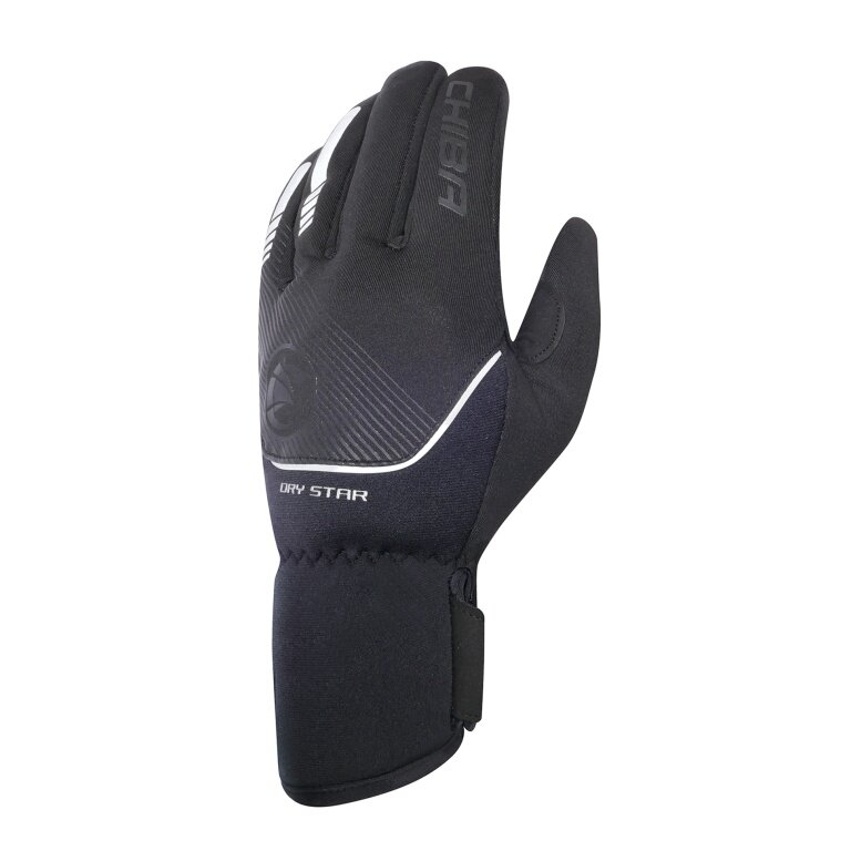 Chiba Winter-Fahrradhandschuhe Dry Star (Oberhand aus warmen, winddichtem Softshell) schwarz - 1 Paar