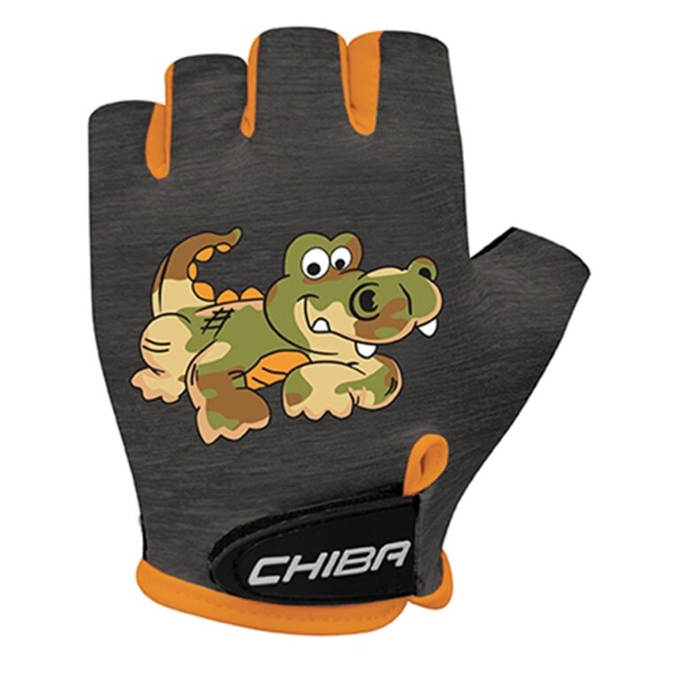 Chiba Fahrrad Handschuhe Cool Crocodile grau Kinder - 1 Paar