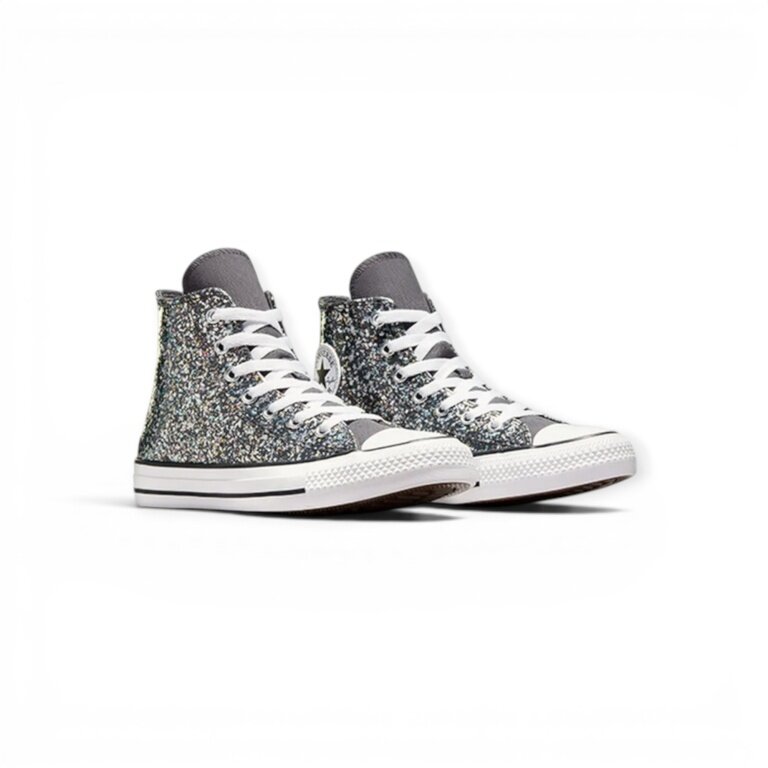 Converse Sneaker Chuck Taylor All Star High Glitter silber Kinder