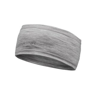 Craft Stirnband Essence Wool (Merinowolle) grau - 1 Stück