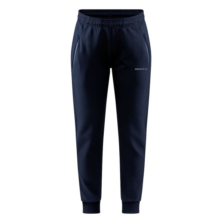 Craft Freizeithose Core Soul Sweatpants (weiches Material, Seitentaschen mit Reissverschluss) lang darknavy Damen