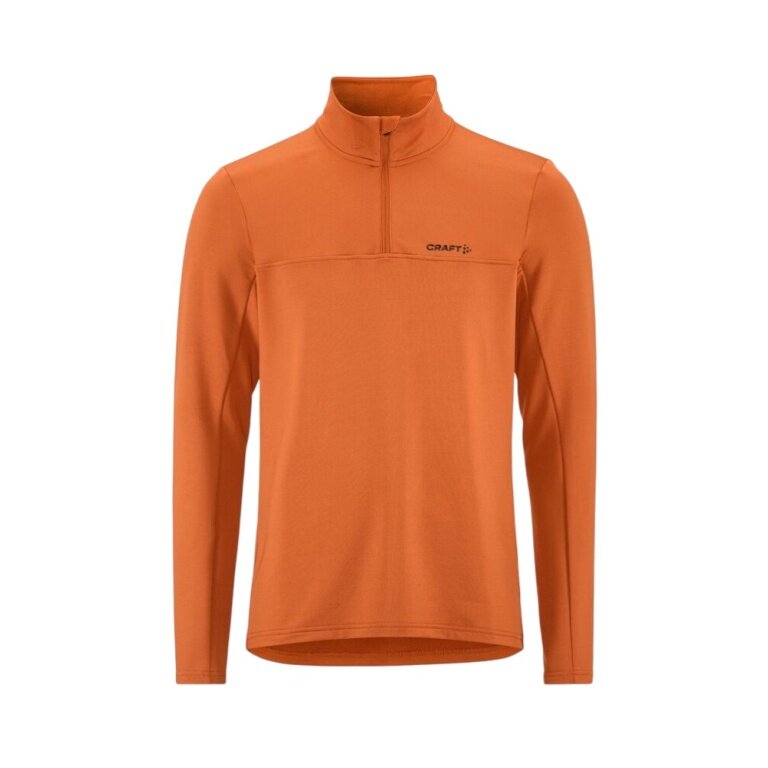 Craft Sport-Langarmshirt CORE Gain (Midlayer, Half-Zip) buff orange Herren