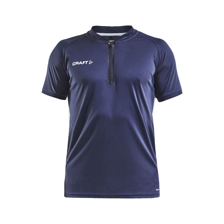 Craft Sport-Polo Pro Control Impact (leicht, atmungsaktiv) navyblau/weiss Herren