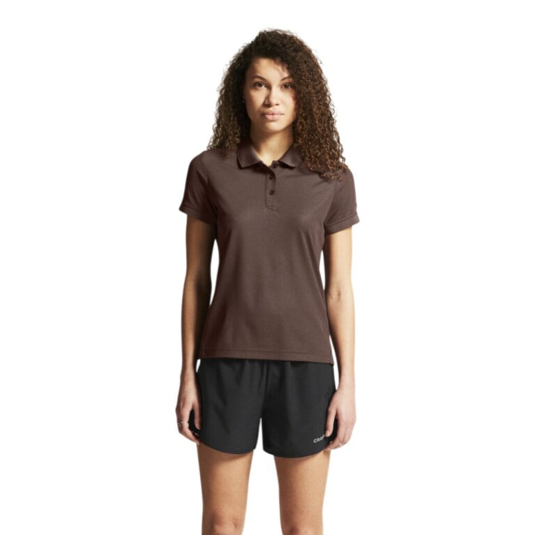 Craft Sport-Polo Core Unify (funktionelles Recyclingpolyester) braun Damen
