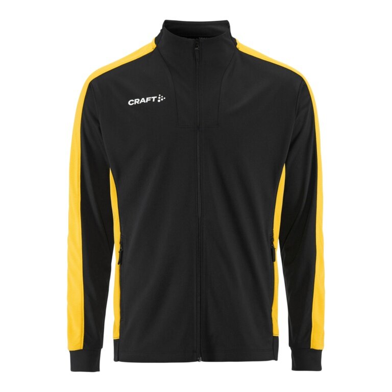 Craft Sport-Trainingsjacke Evolve 2.0 Contrast Full Zip (strapazierfähig, elastisch) schwarz/gelb Herren