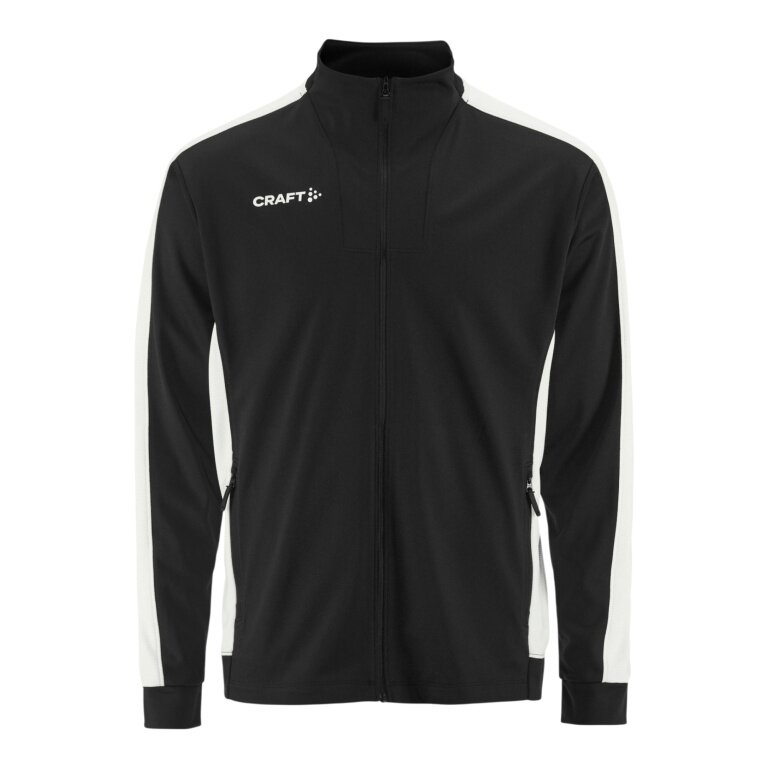 Craft Sport-Trainingsjacke Evolve 2.0 Contrast Full Zip (strapazierfähig, elastisch) schwarz/weiss Herren