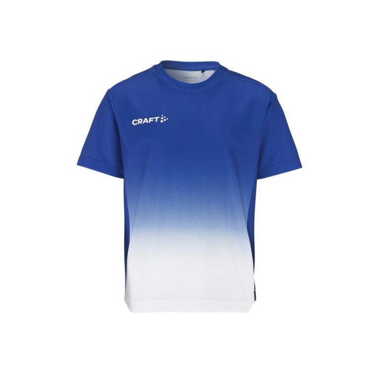 Craft Sport-Tshirt Evolve 2.0 Structured Graphic Jersey (elastisches Material) blau/weiss Kinder