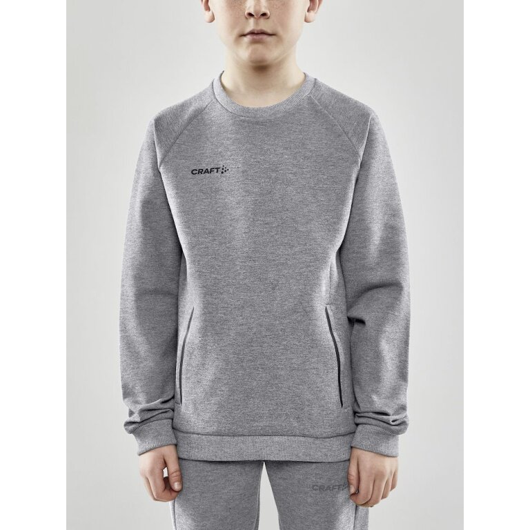 Craft Sweatshirt Core Soul Crew (komfortable Passform, Front-Reißverschluss) hellgrau Kinder