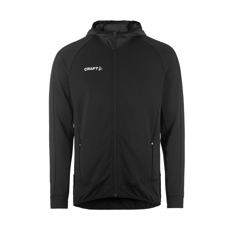 Craft Trainingsjacke Extend Full Zip (mit Reißverschlusstaschen, elastisches Material) schwarz Herren