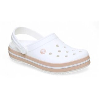Crocs Sandale Crocband Clog weiss/carmel Damen