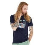 Cruz Freizeit-Tshirt Desmond (Baumwolle) blau Herren