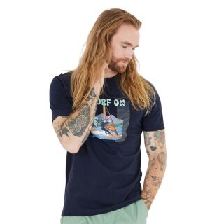 Cruz Freizeit-Tshirt Desmond (Baumwolle) blau Herren