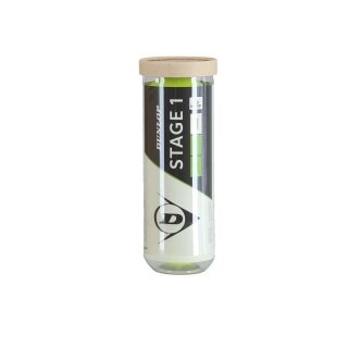 Dunlop Methodikbälle Stage 1 (grüner Punkt) gelb Dose 3er