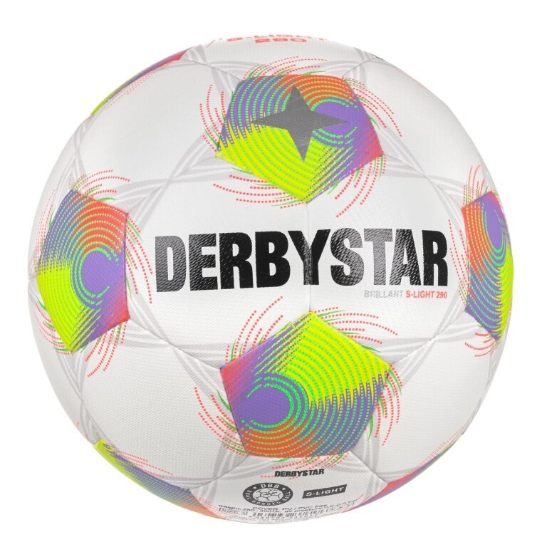 Derbystar Fussball FB Brillant S-Light (Trainingsball) weiss/grün/lila - 1 Ball