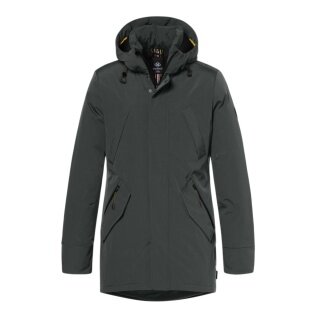 District Winterjacke Winter mit Kapuze (Parka, winddicht, warm) forestgrün Herren